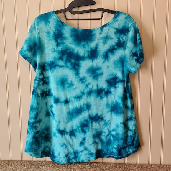 MUDD tye dye tee juniors medium turqoiose green - Picture 4 of 5